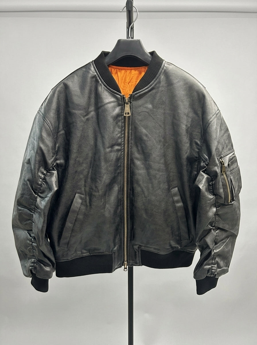 MA-1 Leather Bomber Jacket