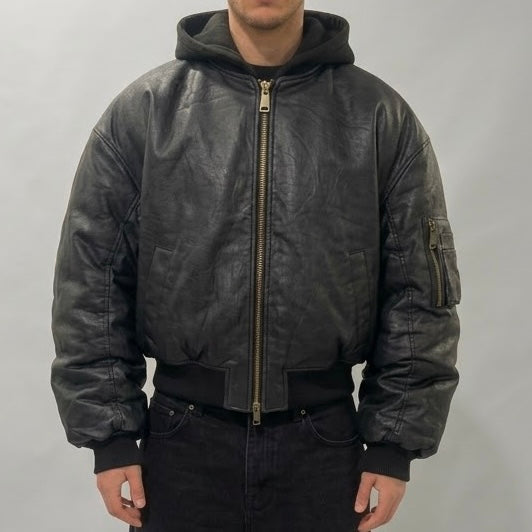 MA-1 Leather Bomber Jacket